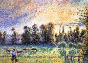 Camille Pissarro Sunset oil